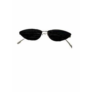 Women's Vintage style Narrow Metal Rim Gold Black Cat Eye Sunglasses